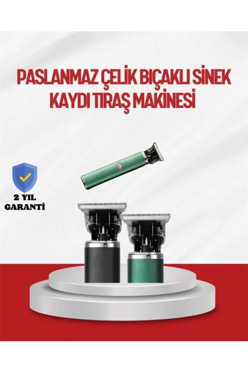 Saç Sakal Ense Paslanmaz Çelik T-bıçak Vücut Tıraş Makinesi
