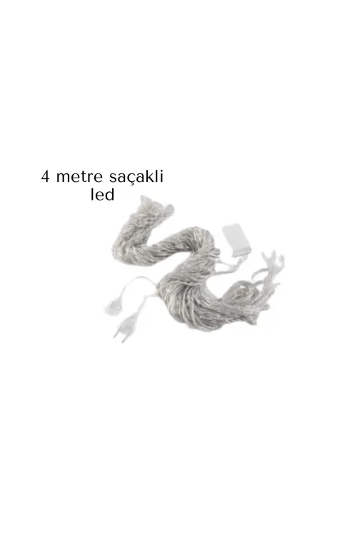Saçaklı 4 Metre Perde Led