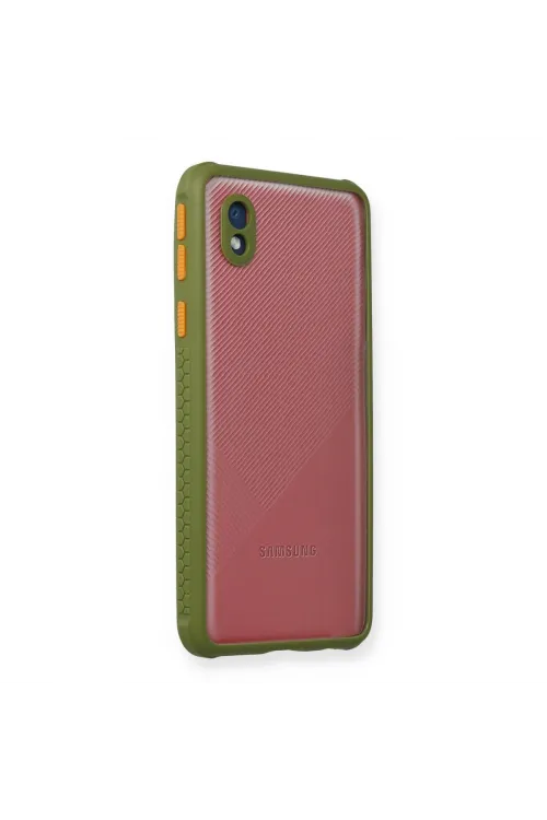 Samsung Galaxy A01 Core Kılıf Miami Şeffaf Silikon - Yeşil