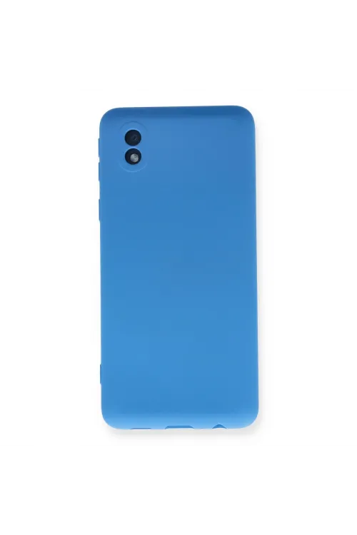 Samsung Galaxy A01 Core Kılıf Nano İçi Kadife Silikon - Mavi