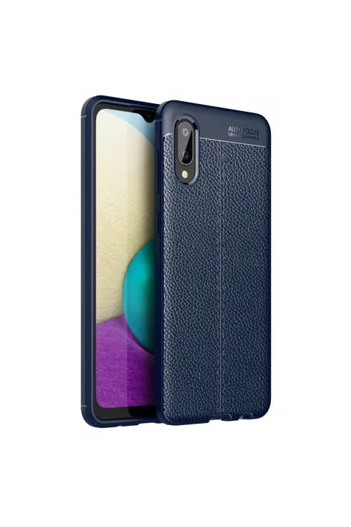 Samsung Galaxy A02 Kılıf Auto Focus Kapak - Lacivert