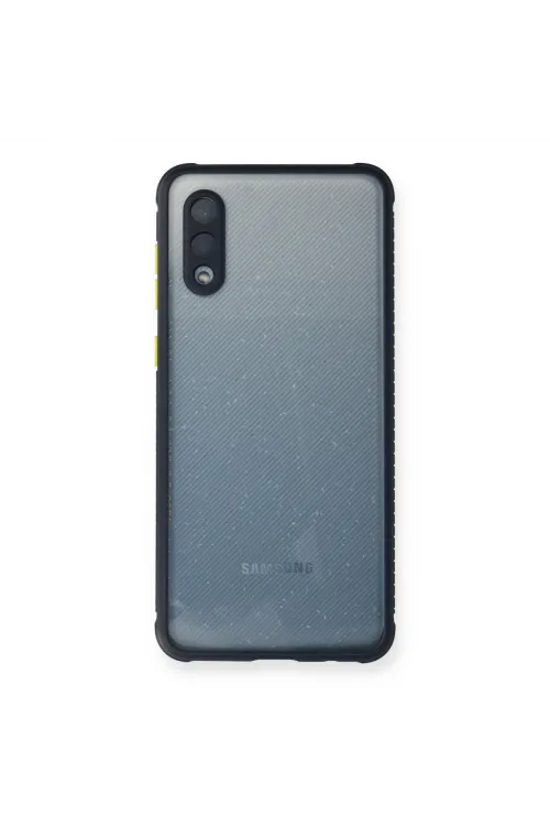 Samsung Galaxy A02 Kılıf Miami Şeffaf Silikon - Lacivert