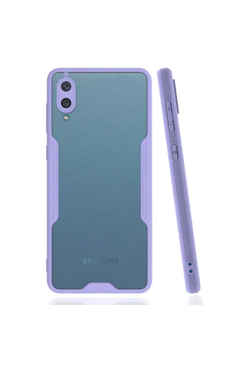 Samsung Galaxy A02 Kılıf Platin Silikon - Lila