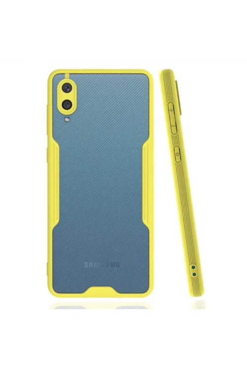 Samsung Galaxy A02 Kılıf Platin Silikon - Sarı