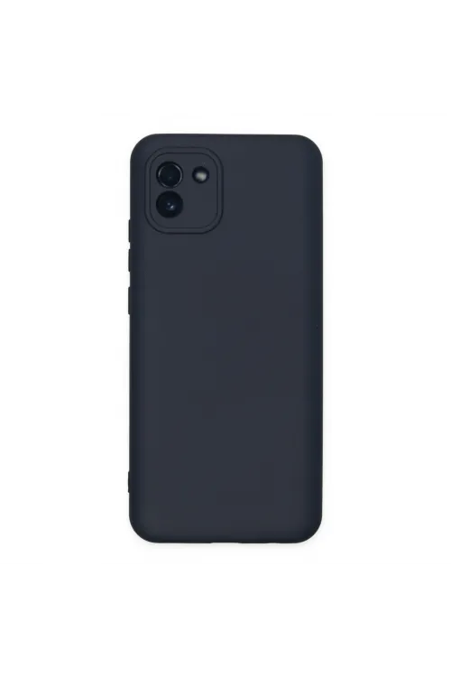 Samsung Galaxy A03 Kılıf Nano İçi Kadife Silikon - Lacivert