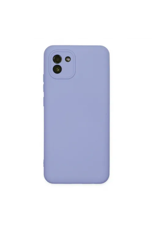 Samsung Galaxy A03 Kılıf Nano İçi Kadife Silikon - Lila