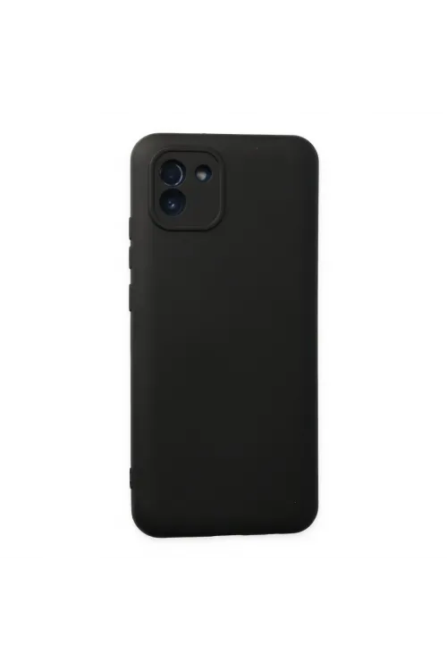 Samsung Galaxy A03 Kılıf Nano İçi Kadife Silikon - Siyah