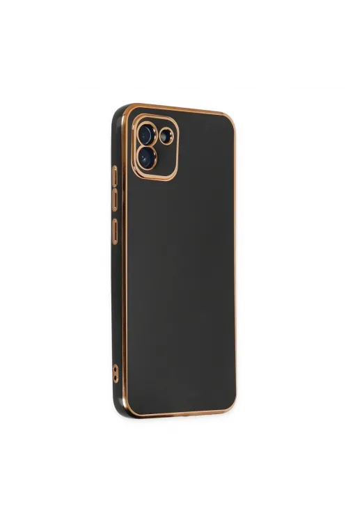 Samsung Galaxy A03 Kılıf Volet Silikon - Siyah