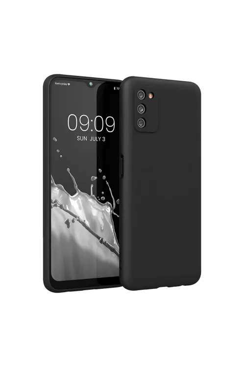 Samsung Galaxy A03s Kılıf First Silikon - Siyah