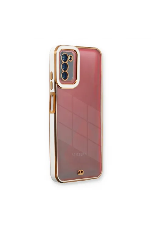 Samsung Galaxy A03s Kılıf Liva Lens Silikon - Beyaz