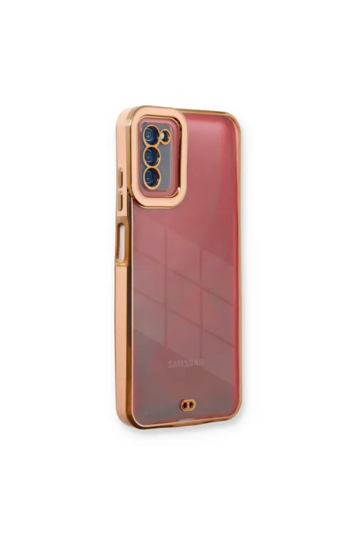 Samsung Galaxy A03s Kılıf Liva Lens Silikon - Rose
