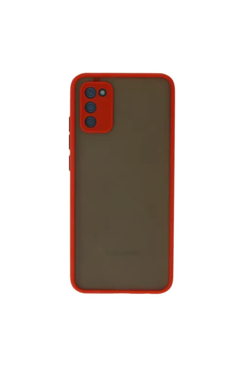 Samsung Galaxy A03s Kılıf Montreal Silikon Kapak - Kırmızı