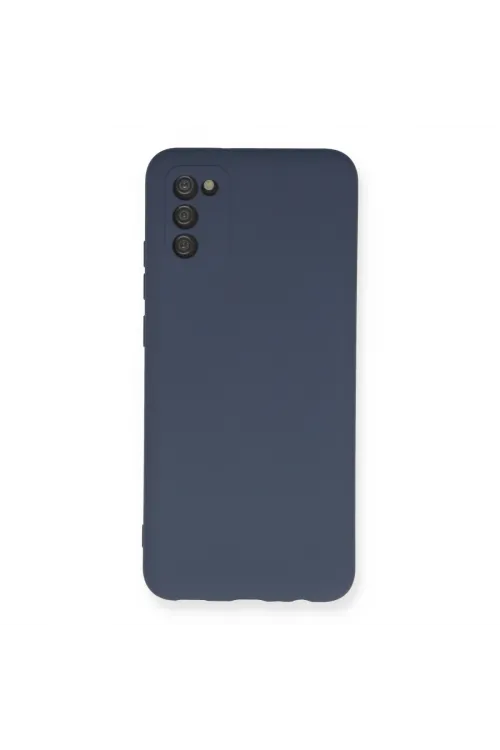 Samsung Galaxy A03s Kılıf Nano İçi Kadife Silikon - Gri
