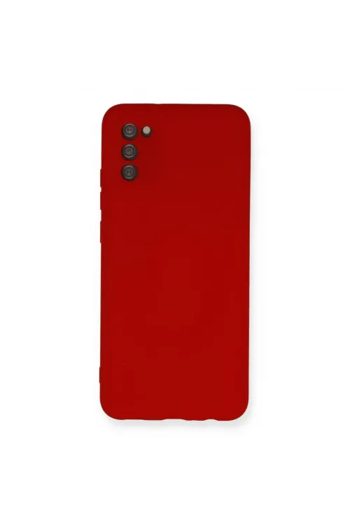 Samsung Galaxy A03s Kılıf Nano İçi Kadife Silikon - Kırmızı