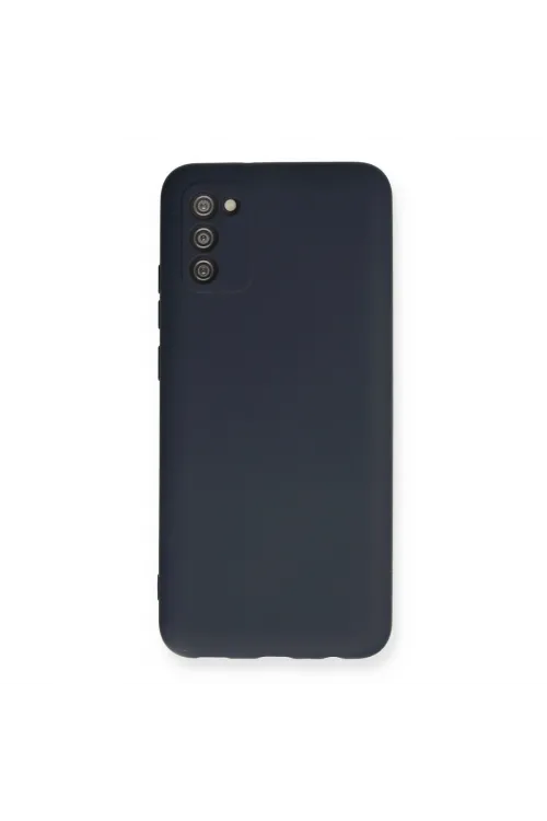 Samsung Galaxy A03s Kılıf Nano İçi Kadife Silikon - Lacivert