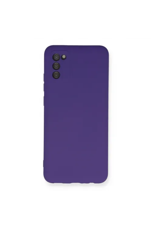 Samsung Galaxy A03s Kılıf Nano İçi Kadife Silikon - Mor