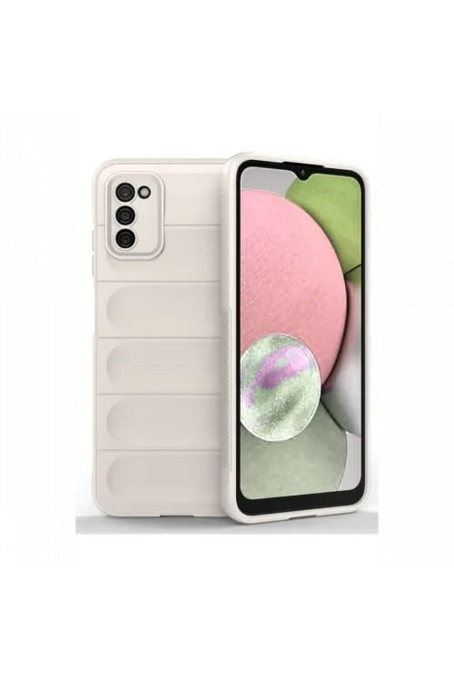Samsung Galaxy A03S Kılıf Optimum Silikon - Krem