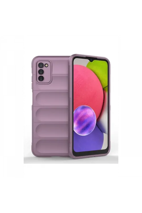 Samsung Galaxy A03S Kılıf Optimum Silikon - Mor