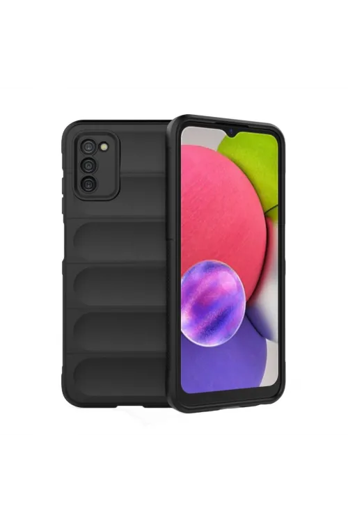 Samsung Galaxy A03s Kılıf Optimum Silikon - Siyah