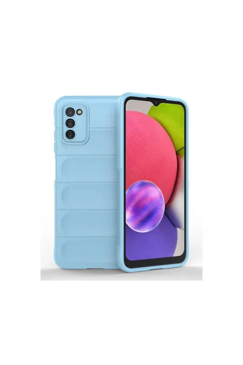 Samsung Galaxy A03s Kılıf Optimum Silikon - Sky Blue