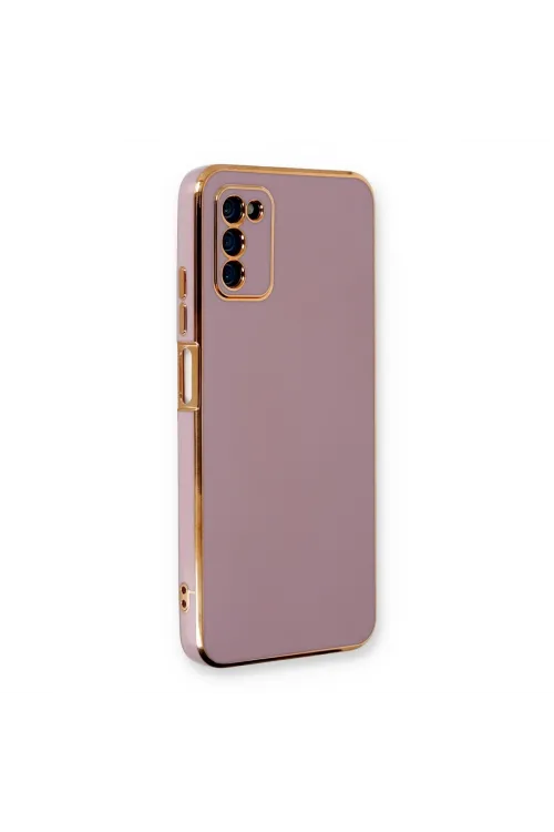 Samsung Galaxy A03s Kılıf Volet Silikon - Mor