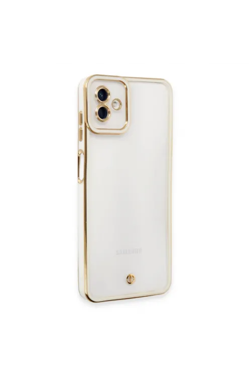 Samsung Galaxy A04 Kılıf Liva Lens Silikon - Beyaz