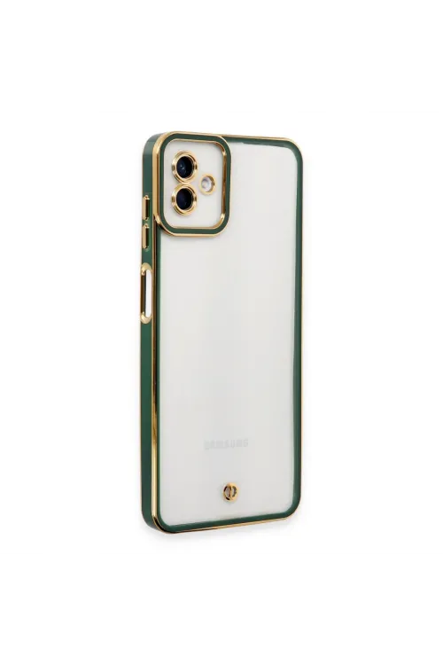 Samsung Galaxy A04 Kılıf Liva Lens Silikon - Yeşil