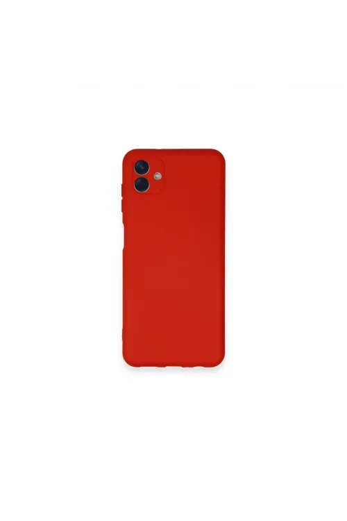 Samsung Galaxy A04 Kılıf Nano İçi Kadife Silikon - Kırmızı