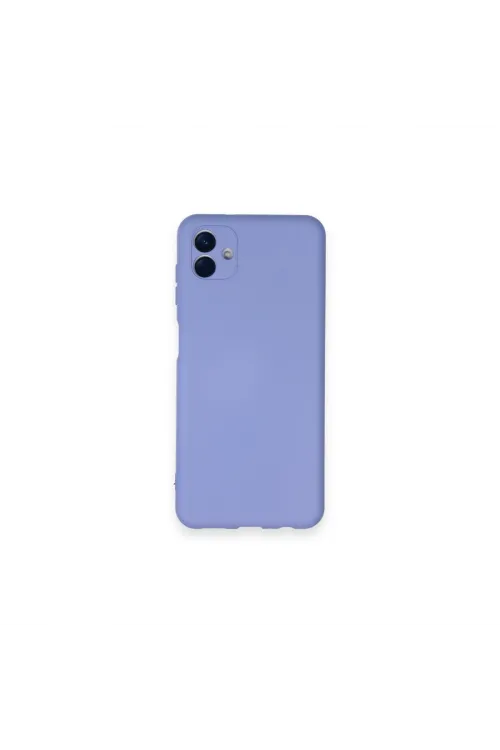 Samsung Galaxy A04 Kılıf Nano İçi Kadife Silikon - Lila