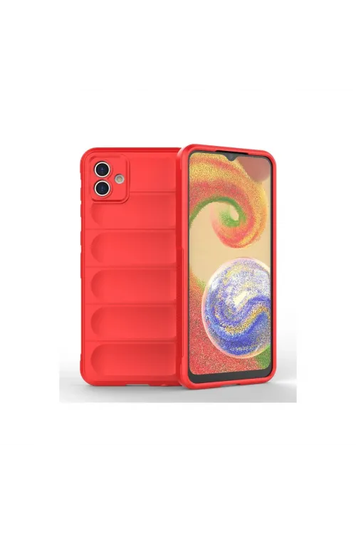 Samsung Galaxy A04 Kılıf Optimum Silikon - Kırmızı