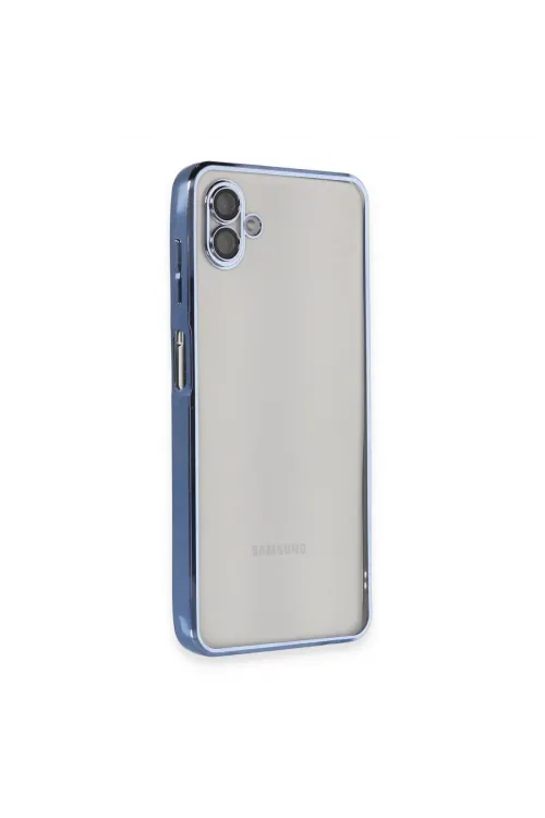 Samsung Galaxy A04 Kılıf Razer Lensli Silikon - Açık Mavi