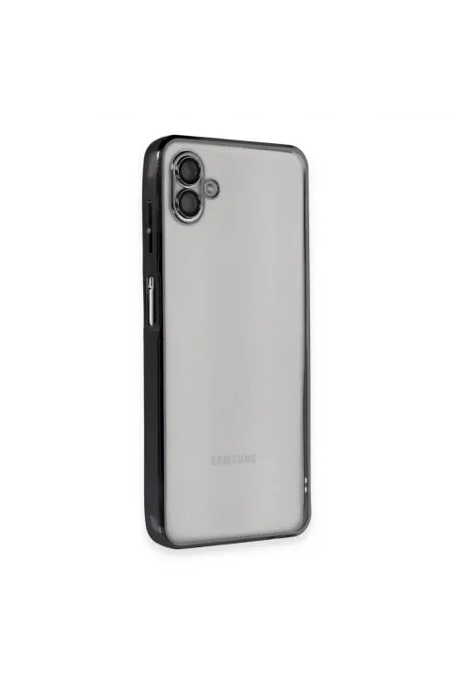 Samsung Galaxy A04 Kılıf Razer Lensli Silikon - Siyah