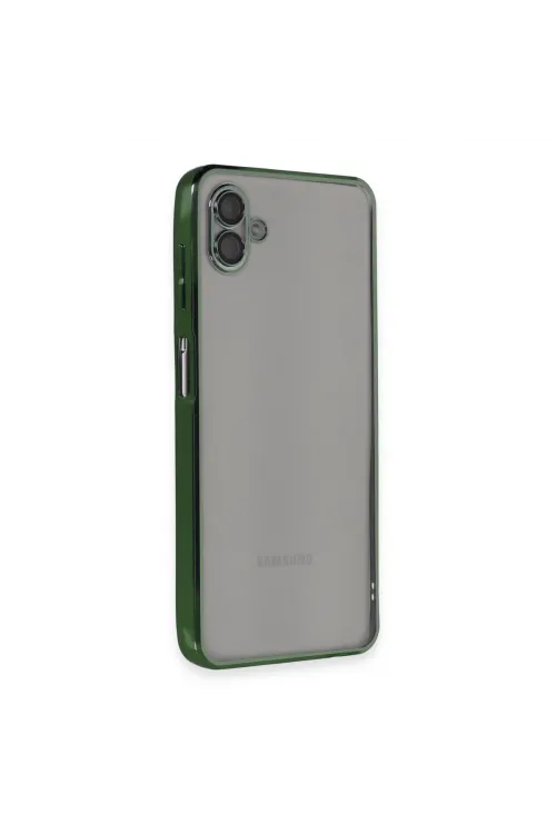 Samsung Galaxy A04 Kılıf Razer Lensli Silikon - Yeşil