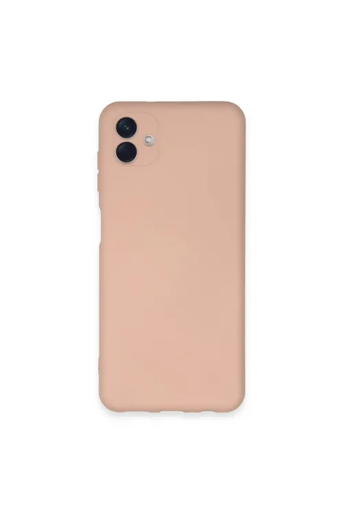Samsung Galaxy A04e Kılıf Nano İçi Kadife Silikon - Pudra