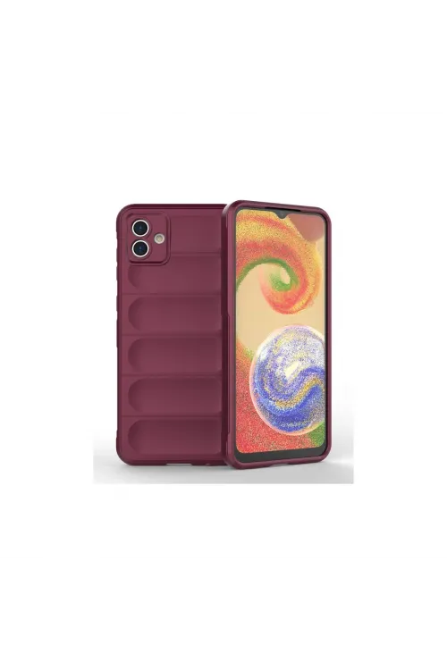 Samsung Galaxy A04e Kılıf Optimum Silikon - Bordo