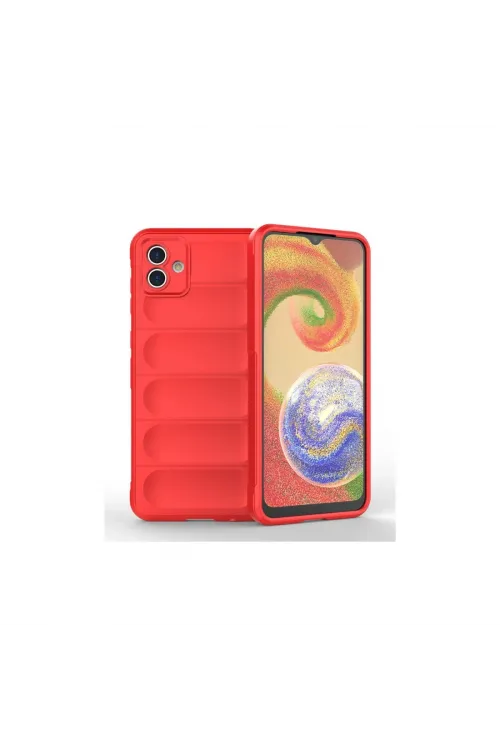 Samsung Galaxy A04e Kılıf Optimum Silikon - Kırmızı