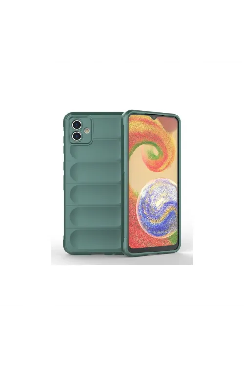Samsung Galaxy A04e Kılıf Optimum Silikon - Koyu Yeşil