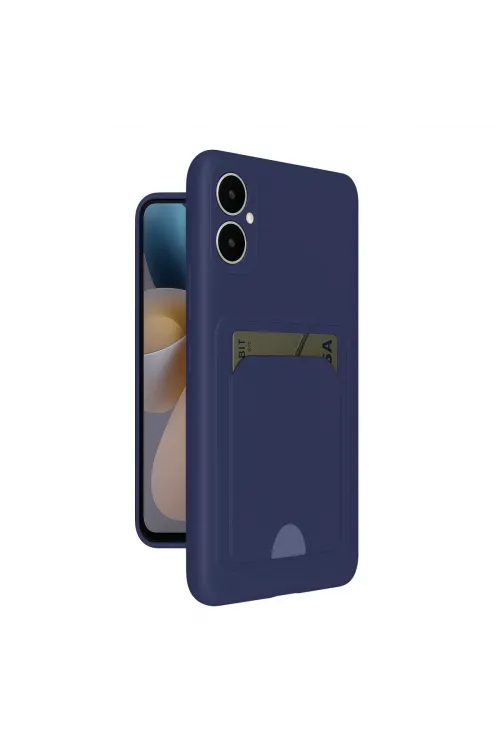 Samsung Galaxy A05 Kelvin Kartvizitli Silikon - Lacivert