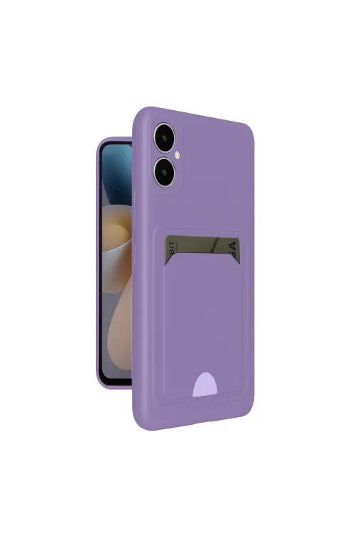 Samsung Galaxy A05 Kelvin Kartvizitli Silikon - Lila
