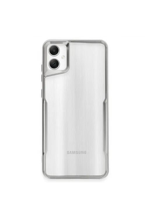 Samsung Galaxy A05 Kılıf Boyi Silikon Kapak - Gümüş