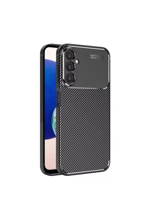 Samsung Galaxy A05s Kılıf Auto Focus Karbon Kapak - Siyah