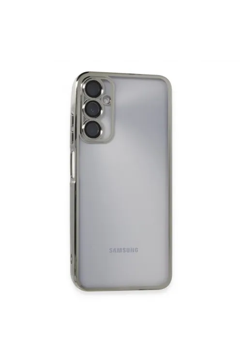 Samsung Galaxy A05s Kılıf Razer Lensli Silikon - Gümüş