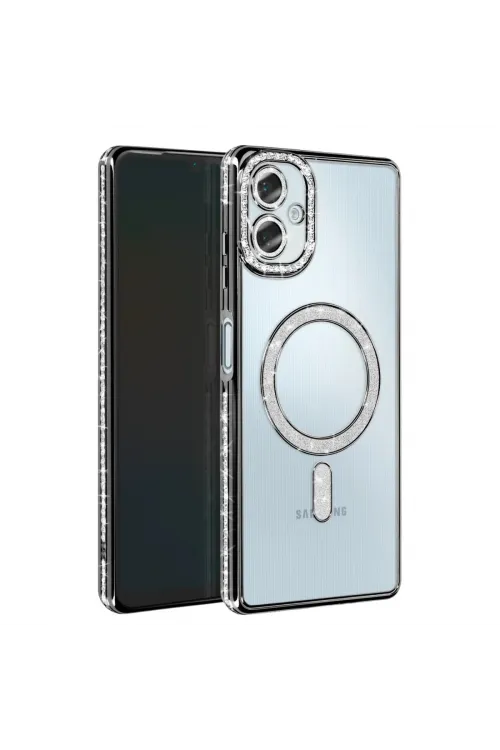 Samsung Galaxy A06 Joke Simli Magneticsafe Kılıf - Siyah