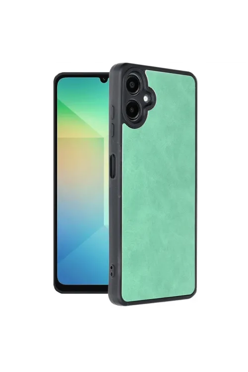 Samsung Galaxy A06 Kılıf Aras Deri Kapak - Koyu Yeşil