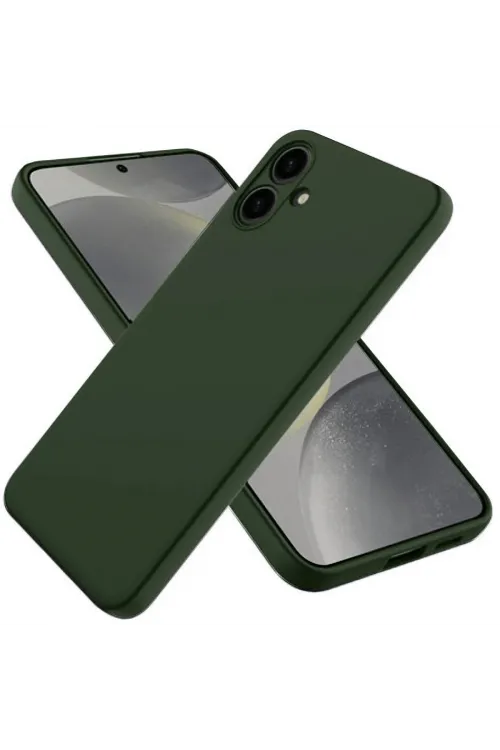 Samsung Galaxy A06 Kılıf First Silikon - Koyu Yeşil