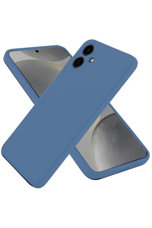 Samsung Galaxy A06 Kılıf First Silikon - Mavi