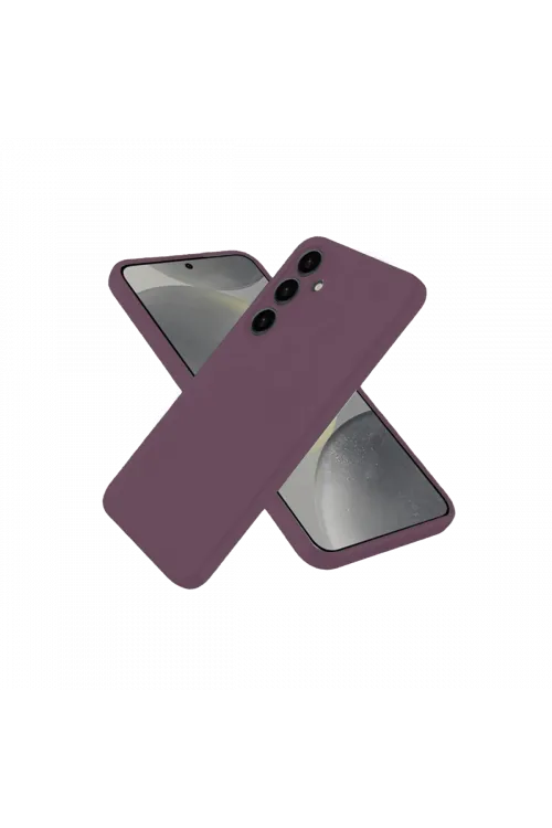 Samsung Galaxy A06 Kılıf First Silikon - Mürdüm