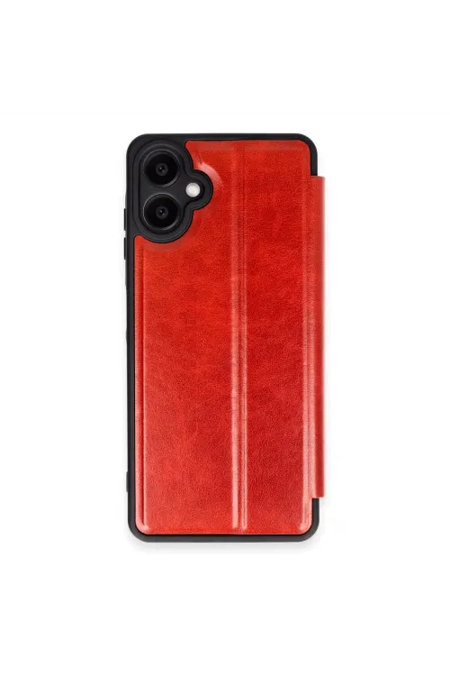 Samsung Galaxy A06 Kılıf Flip Cover - Kırmızı