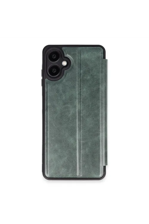 Samsung Galaxy A06 Kılıf Flip Cover - Koyu Yeşil