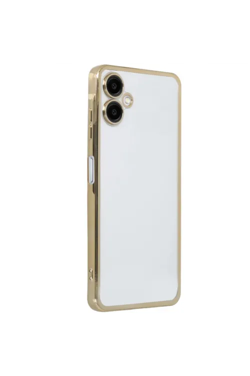 Samsung Galaxy A06 Kılıf Razer Lensli Silikon - Gold